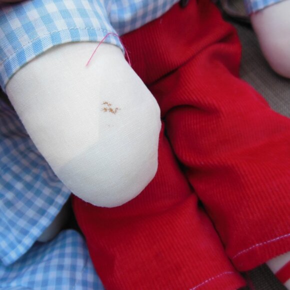 Raggedy Ann and Andy Pair of handmade dolls set of 2 great condition circa 1970s - Picture 10 of 13